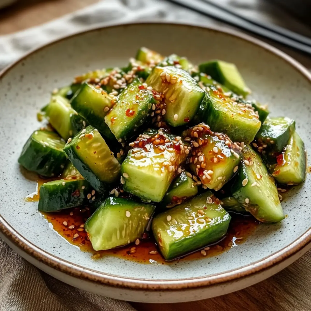 Spicy Smashed Cucumber Salad