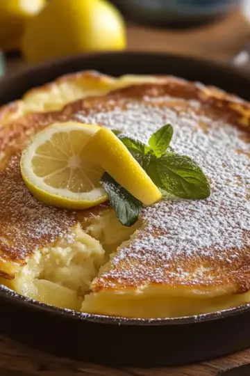 Golden Dutch Baby Pancake With Lemon