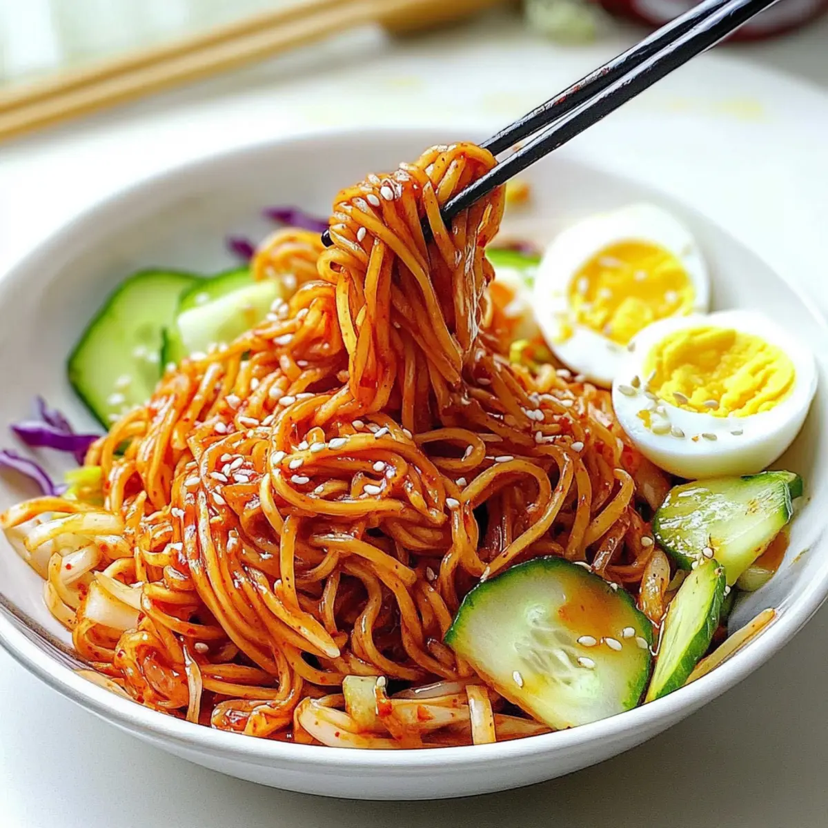 Jjolmyeon (Spicy Chewy Noodles)