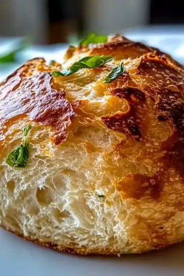Roasted Garlic and Basil French Boule