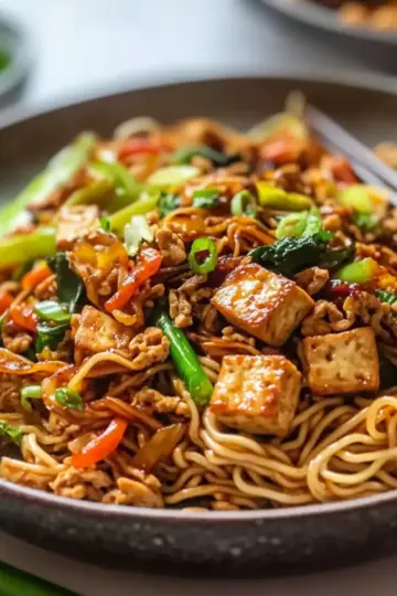 Hoisin Tofu Stir-Fry Noodles