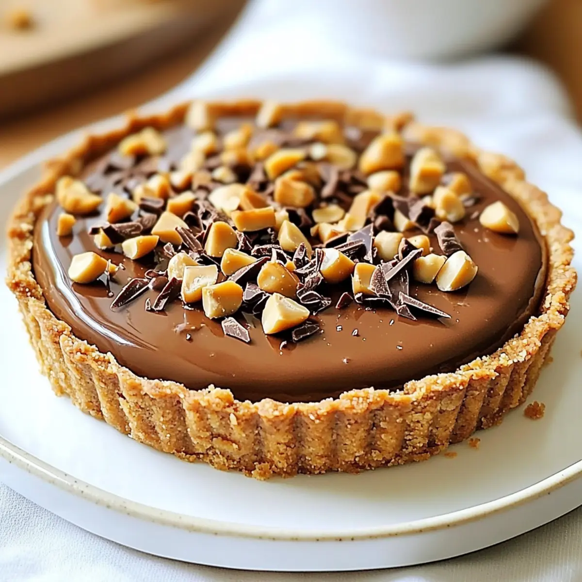Creamy No-Bake Chocolate Hazelnut Tart