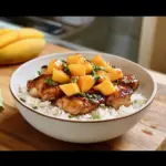 Sweet Spicy Chicken Mango Rice Bowl