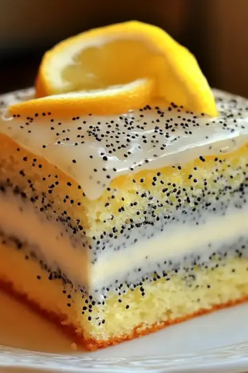 Lemon Poppy Seed Cake with Glaze