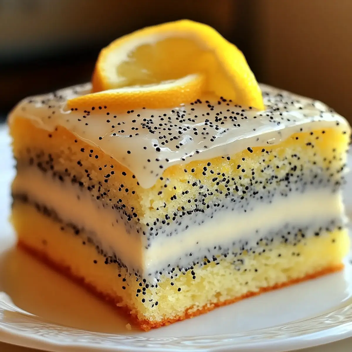 Lemon Poppy Seed Cake with Glaze