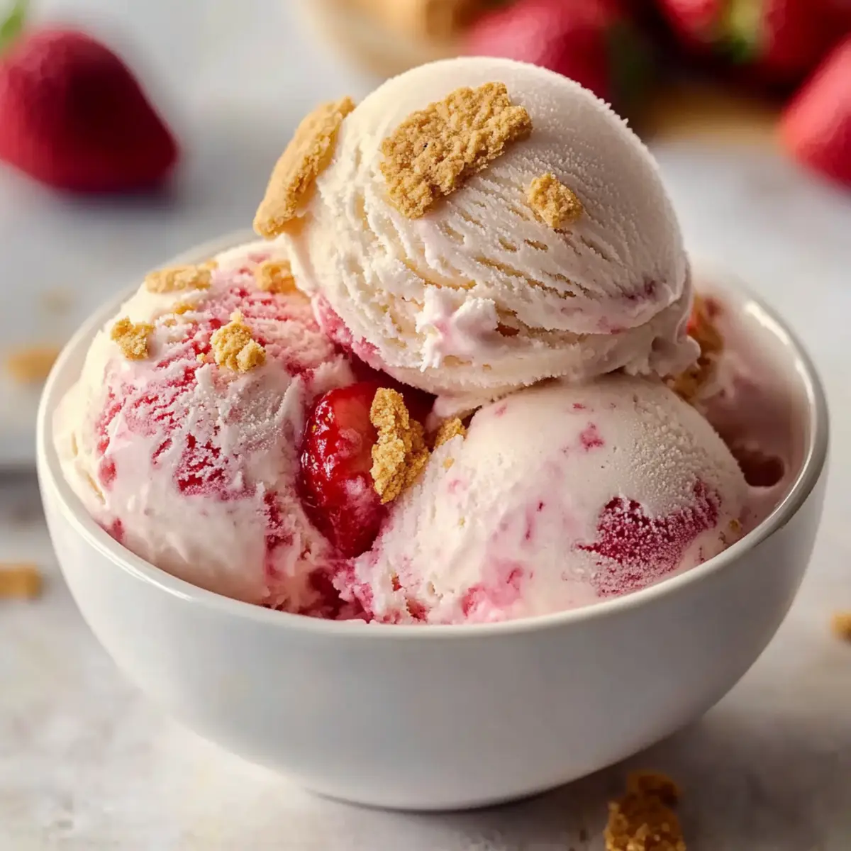 Rich Strawberry Cheesecake Gelato