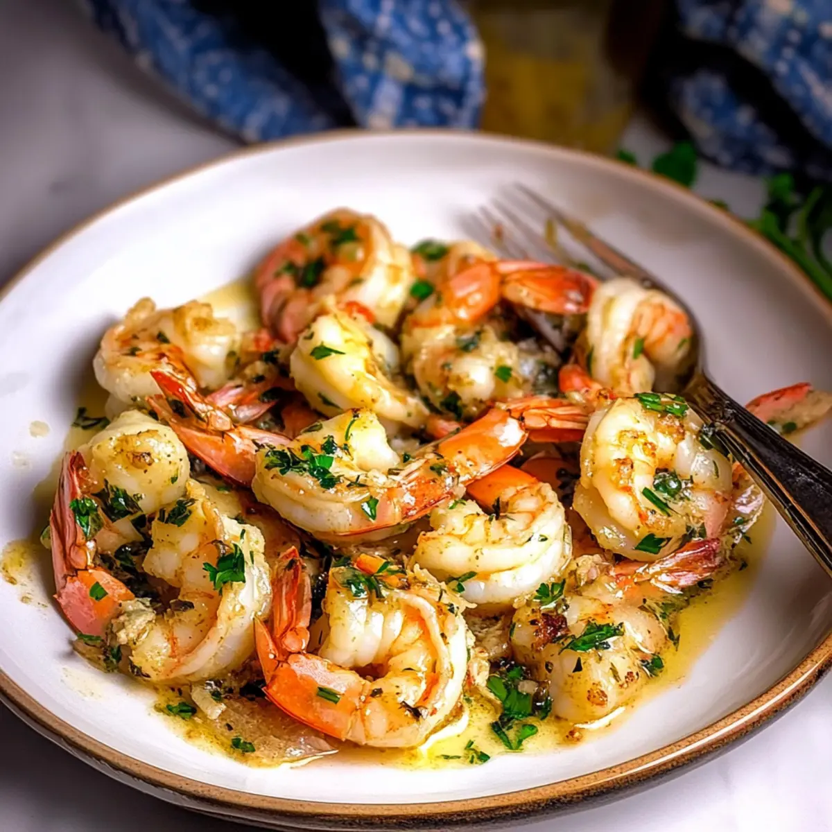 Pan-fried Garlic Butter Shrimp