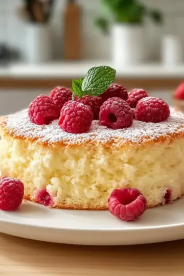 Light and Fluffy Raspberry Angel Food Cake