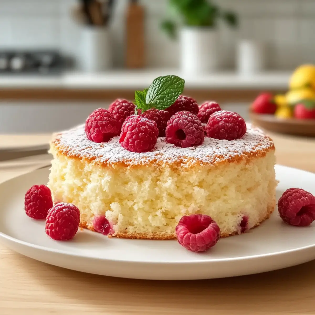 Light and Fluffy Raspberry Angel Food Cake