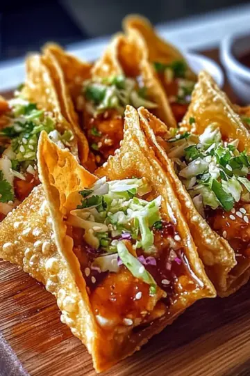 Crispy Chicken Wonton Tacos