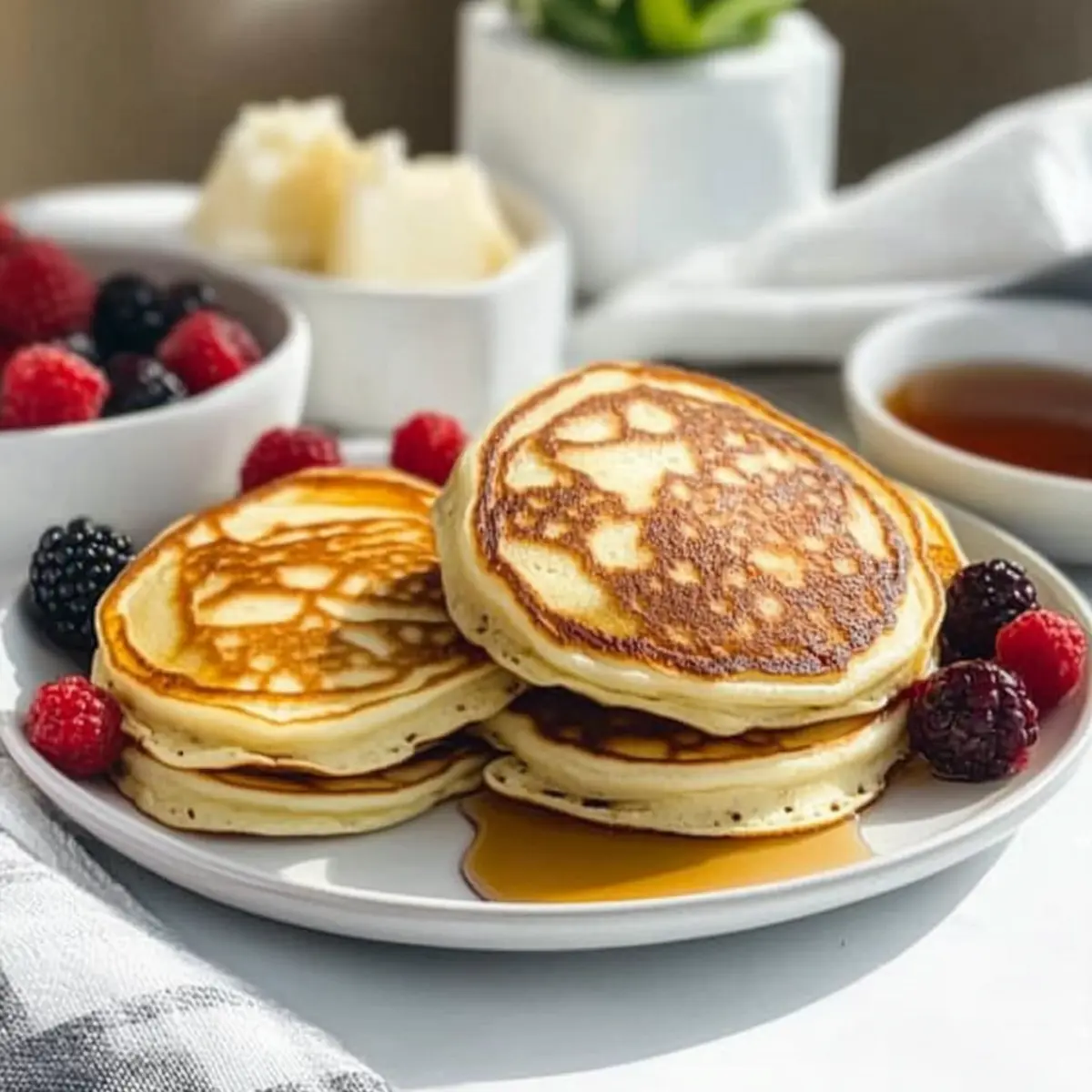 Fluffy Cottage Cheese Pancakes