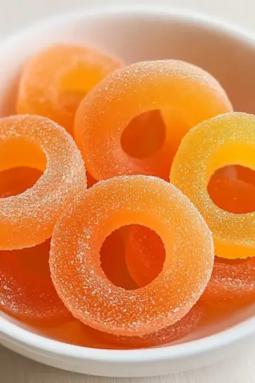Homemade Gummy Peach Rings
