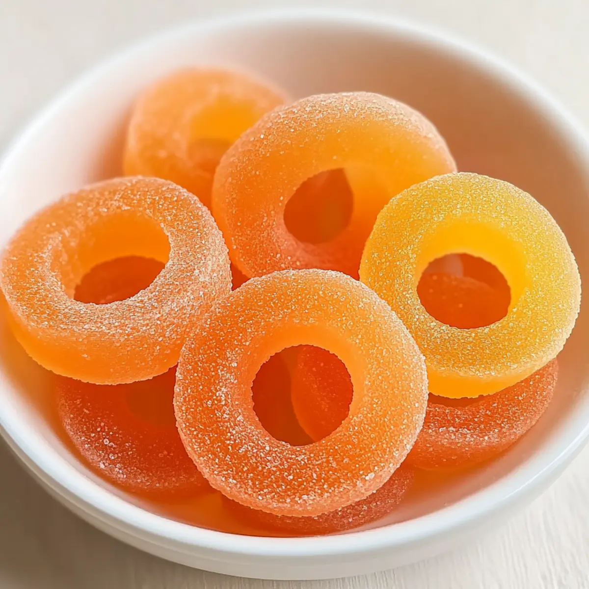 Homemade Gummy Peach Rings