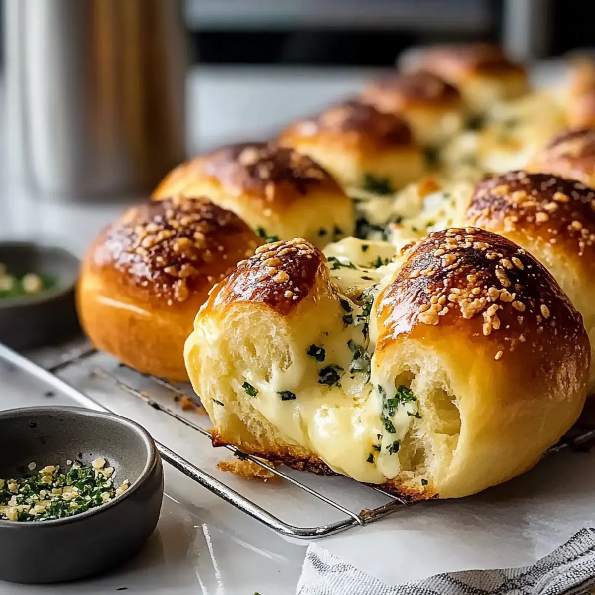 Homemade Korean Cream Cheese Garlic Bread