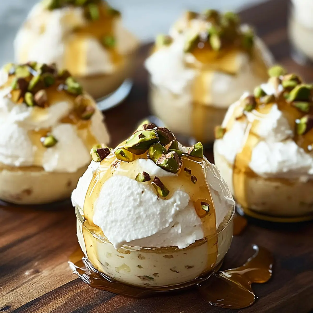 No-Bake Ricotta Cups with Honey and Pistachios