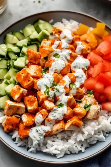 Buffalo Chicken Rice Bowl