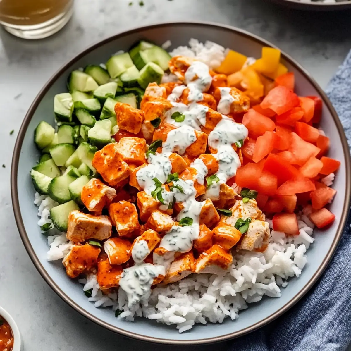 Buffalo Chicken Rice Bowl