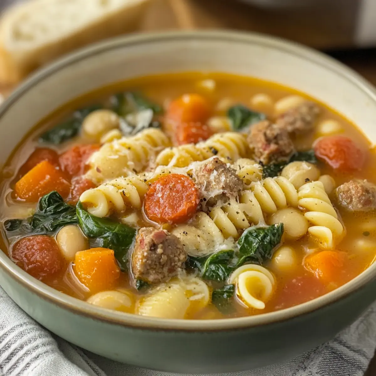 Italian Sausage Pasta Soup