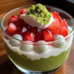 Refreshing Strawberry Matcha Sago