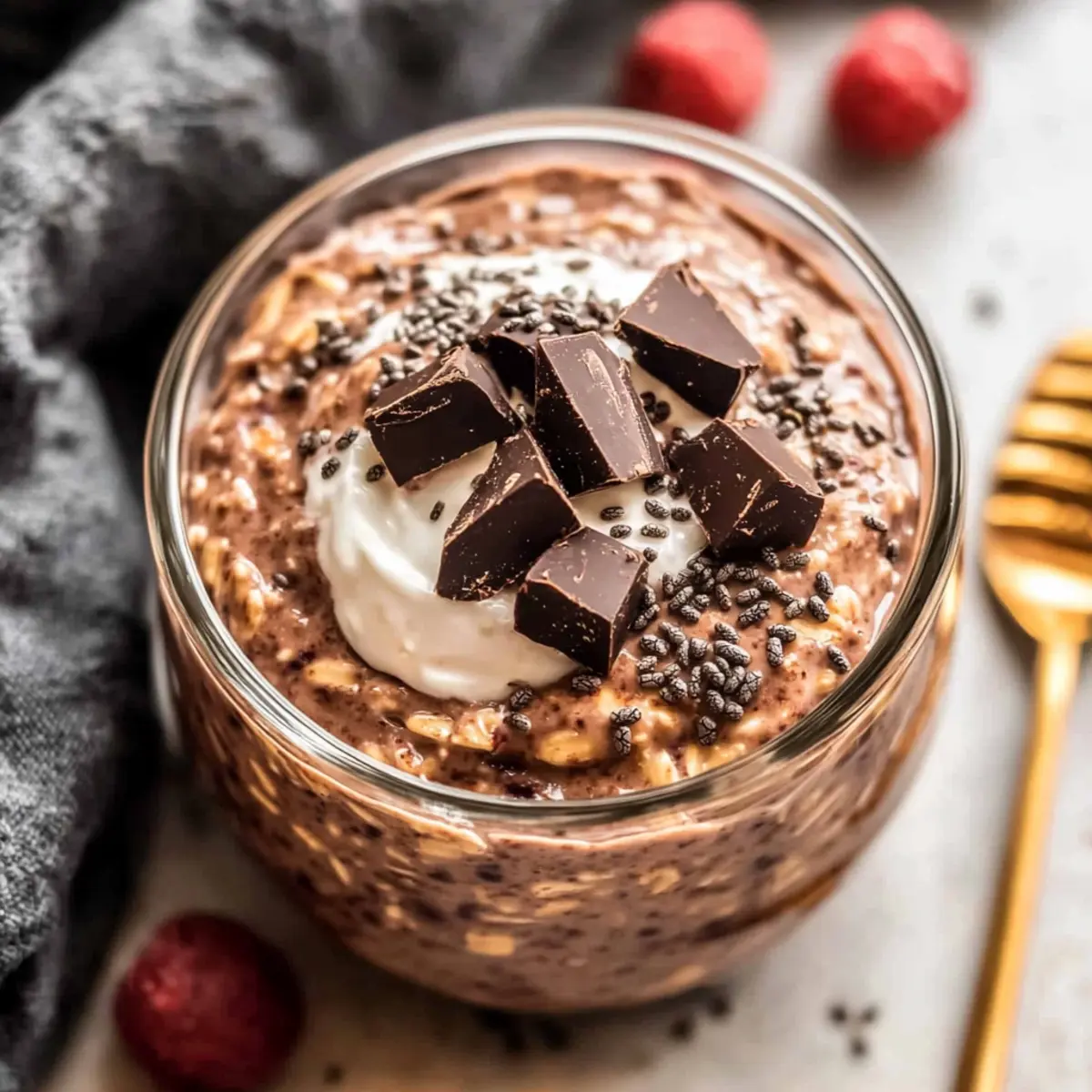Chocolate Protein Overnight Oats