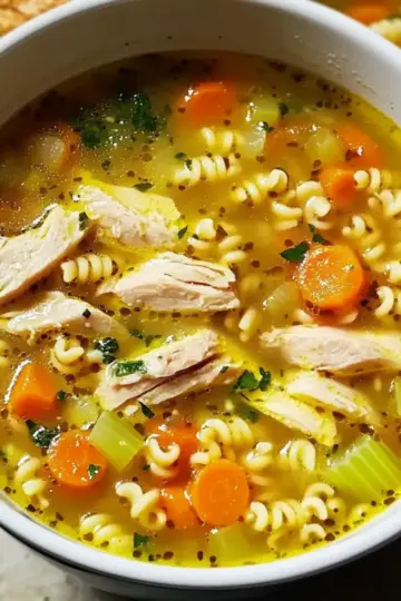 Italian Penicillin Soup with Pasta and Chicken