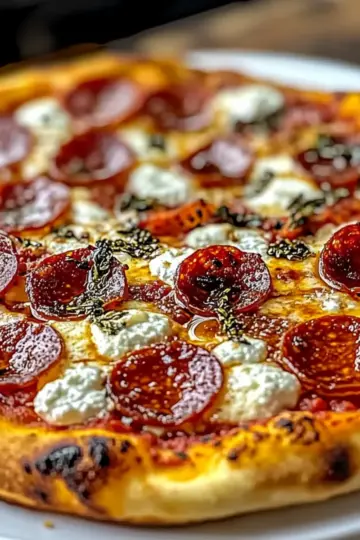 Hot Honey Pepperoni Ricotta Pizza