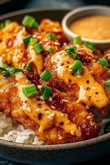 Crispy Chicken with Creamy Spicy Sauce