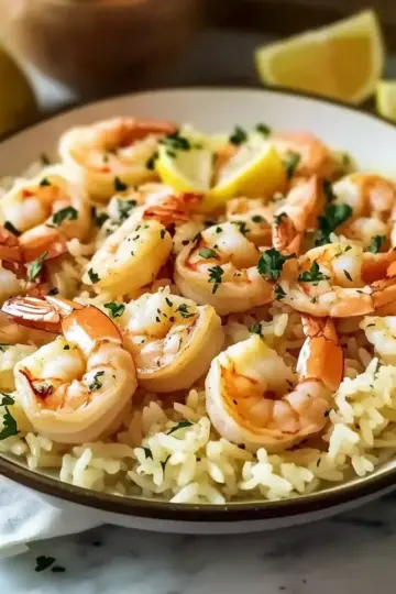 Garlic Butter Shrimp And Rice