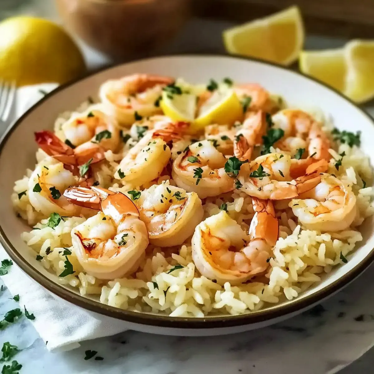 Garlic Butter Shrimp And Rice