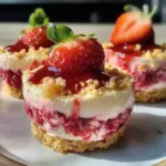 High-Protein Strawberry Protein Cheesecake Cups