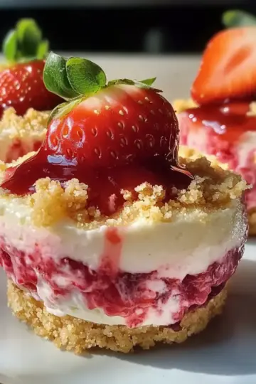 High-Protein Strawberry Protein Cheesecake Cups
