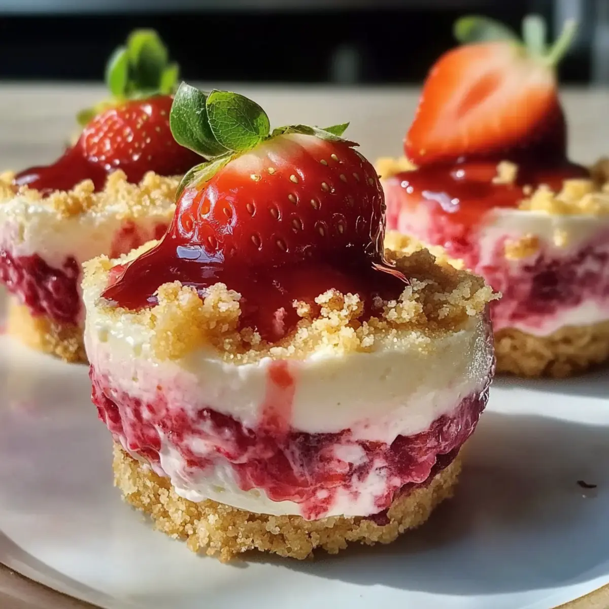 High-Protein Strawberry Protein Cheesecake Cups