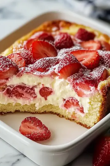 Strawberry Earthquake Cake