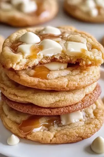 Salted Caramel White Chocolate Cookies