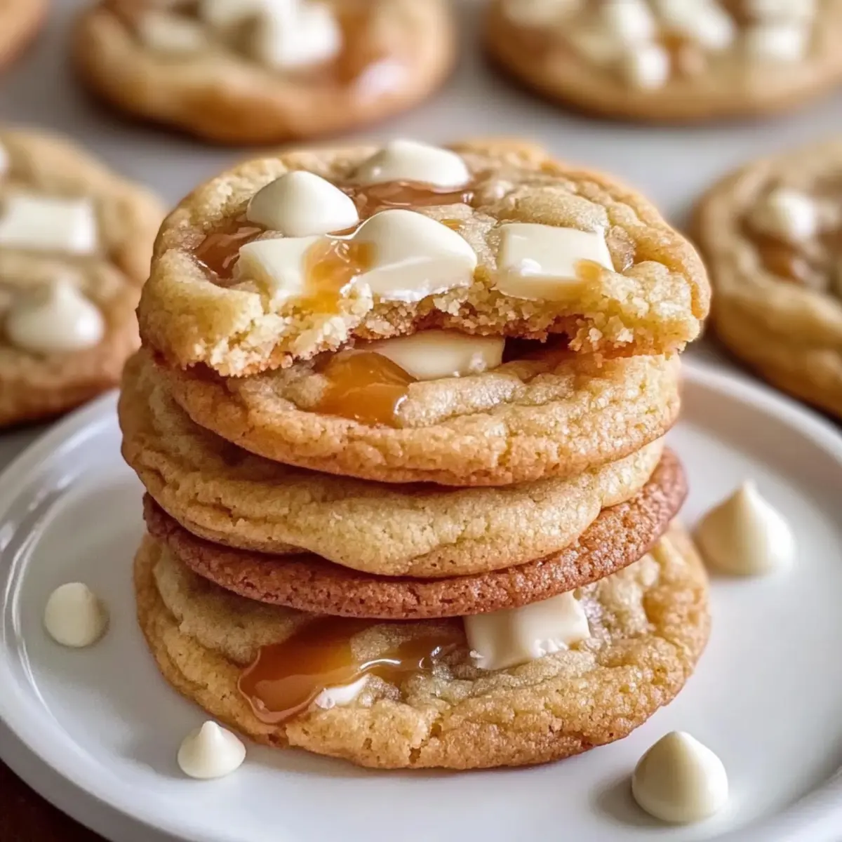 Salted Caramel White Chocolate Cookies