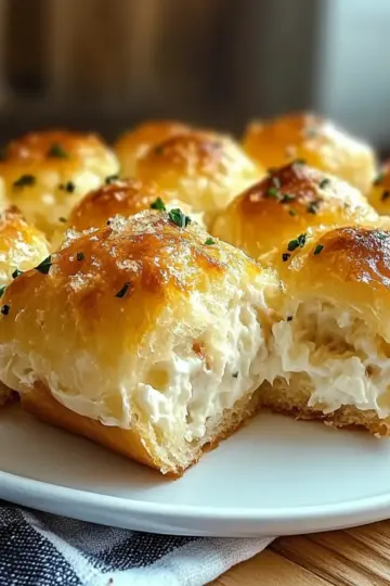 Fluffy Cottage Cheese Garlic Rolls