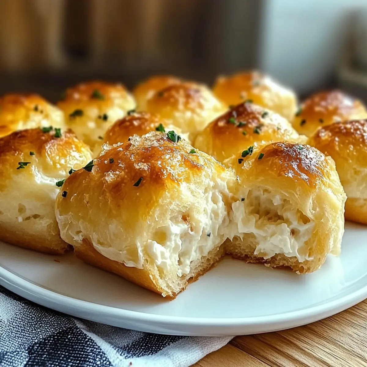 Fluffy Cottage Cheese Garlic Rolls