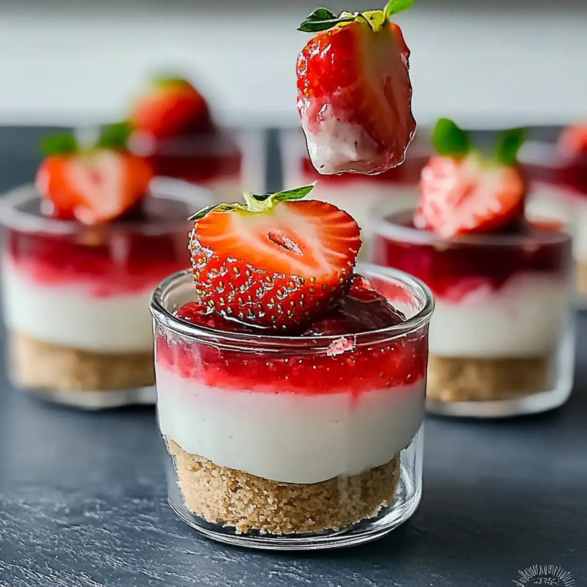 No-Bake Strawberry Cheesecake Cups