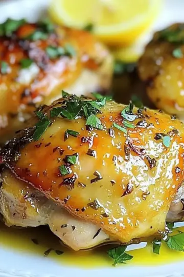 Zesty Lemon Garlic Chicken Thighs