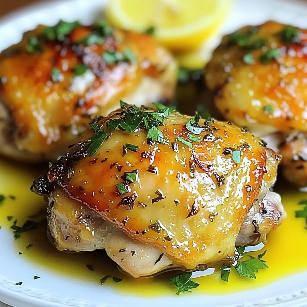 Zesty Lemon Garlic Chicken Thighs