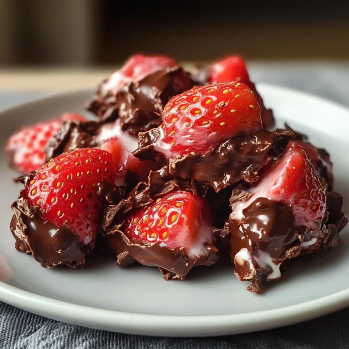 Chocolate Strawberry Yogurt Clusters