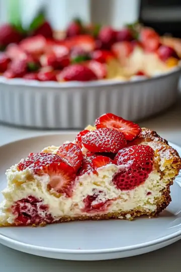 Flourless Protein Strawberry Shortcake Bake