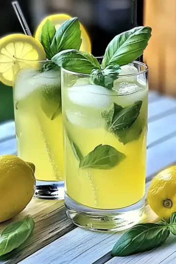 Homemade Basil Lemonade