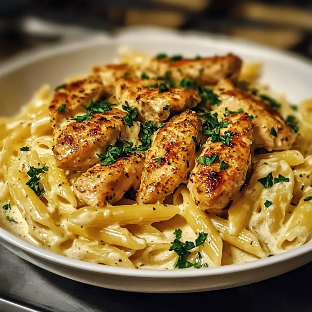 Garlic Parmesan Chicken Pasta