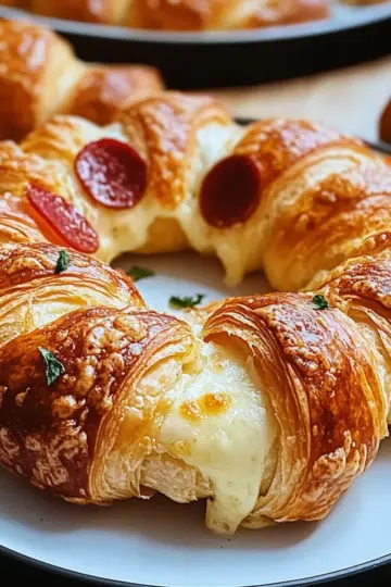 Mozzarella Pepperoni Croissant Rolls