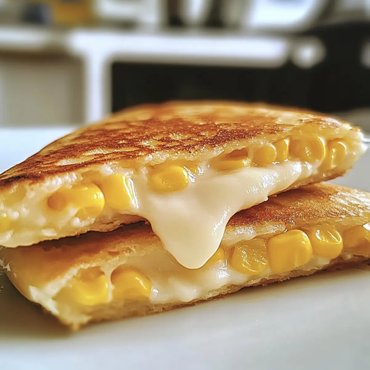 Venezuelan Sweet Corn Cachapas with Melty Cheese
