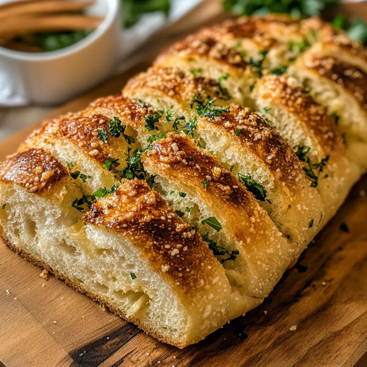 Crunchiest Garlic Butter Bread with Herbs