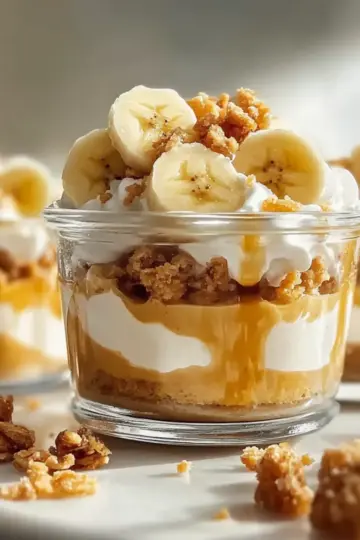 No Bake Banana Pudding Protein Cups