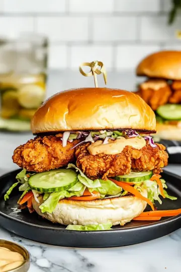 Crispy Thai Spiced Fried Chicken Sandwich