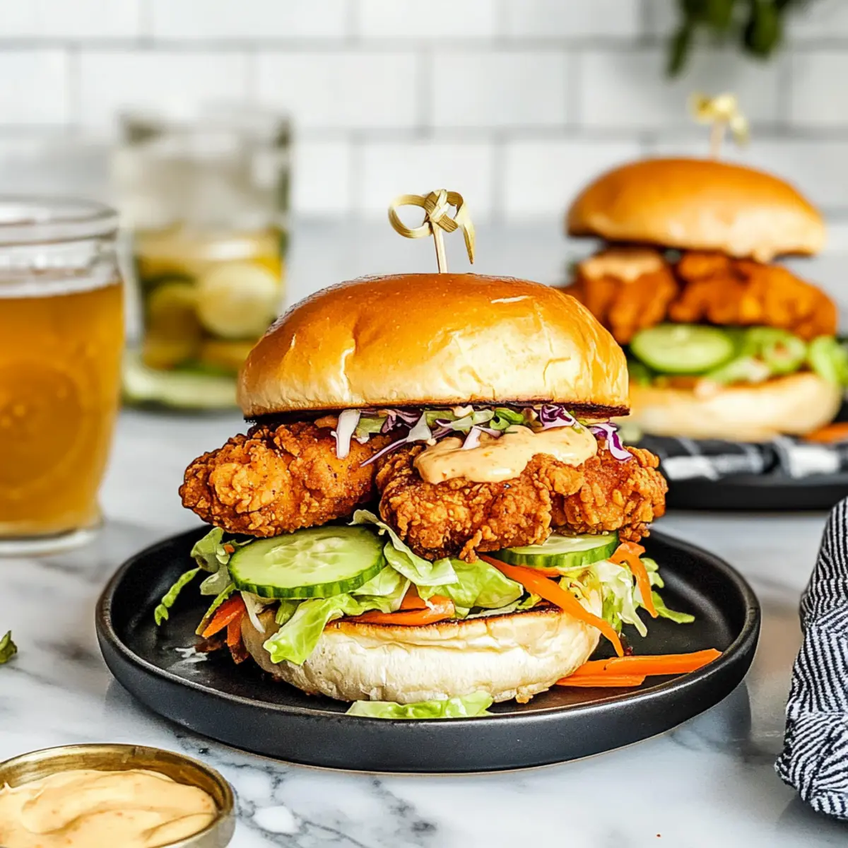 Crispy Thai Spiced Fried Chicken Sandwich